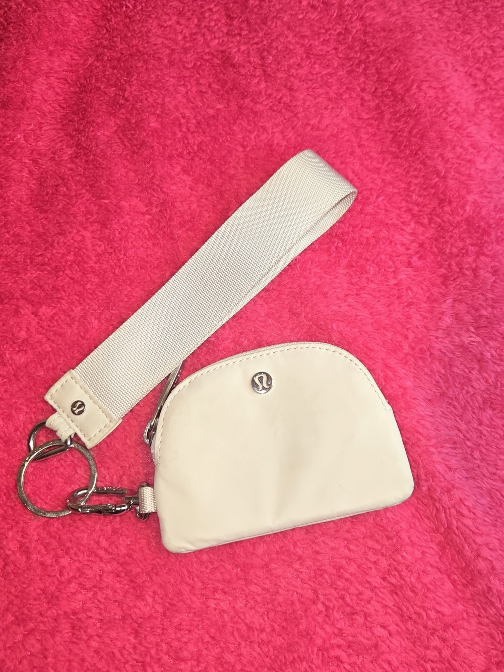 Lululemon Small White Wristlet Pouch